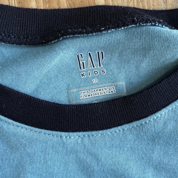 Old Navy Kids Sports Pajama Set - Light Blue and Navy - Picture 7 of 7